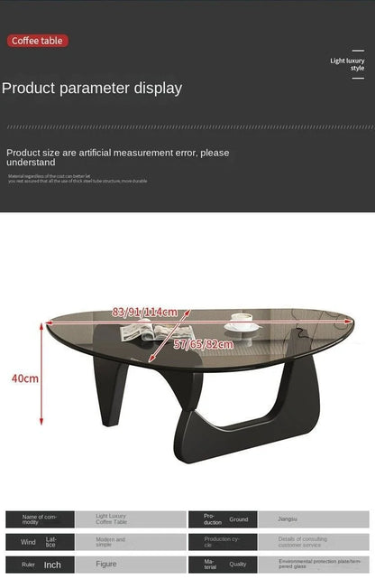 Table Basse Nordique Italienne en Forme de Goutte - Style Minimaliste