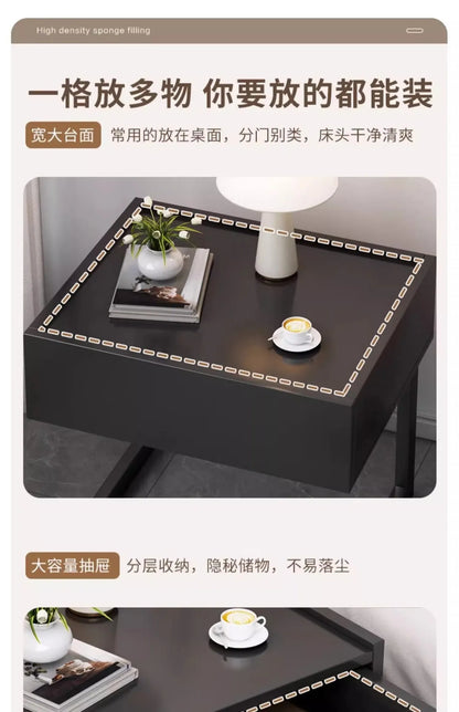 Table de nuit moderne avec tiroir - Esthétique nordique luxe