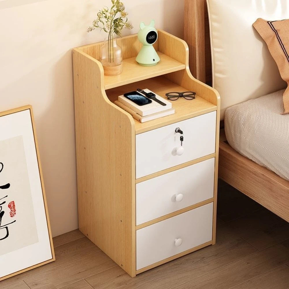 Table de Nuit Moderne - Rangement Multicouches Pratique pour Chambre