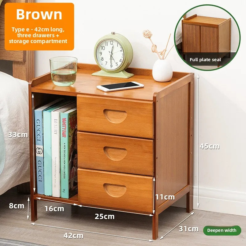 Table de chevet en bois massif - Armoire de rangement moderne