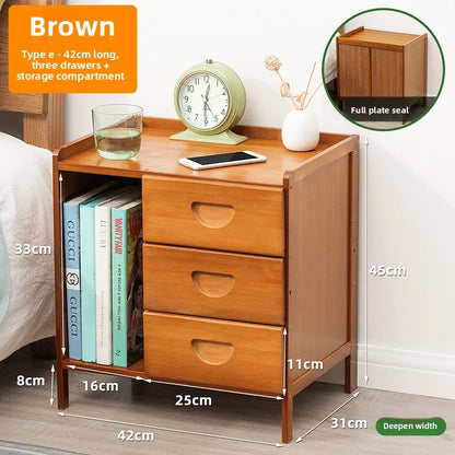 Table de chevet en bois massif - Armoire de rangement moderne