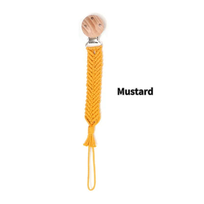 Porte-tétine en macramé et chanvre pour bébé - Tétine en coton artisanale
