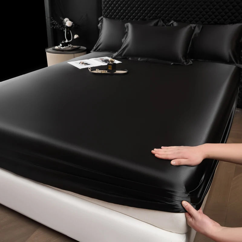 Drap-housse Satin Rayonne Élastique 140x200 160x200 - Literie Chic