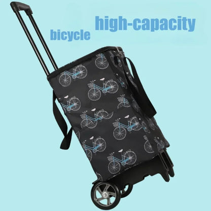 Chariot de courses pliant léger, étanche et grande capacité