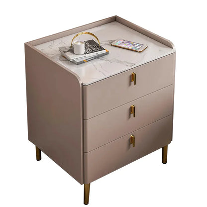 Table de chevet multifonctionnelle avec 3 tiroirs pour chambre