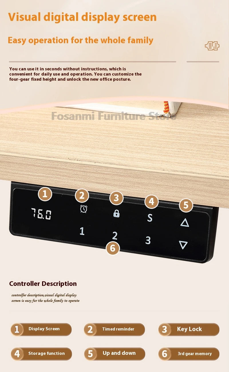 Bureau debout électrique L, réglable, moderne pour bureau et étude