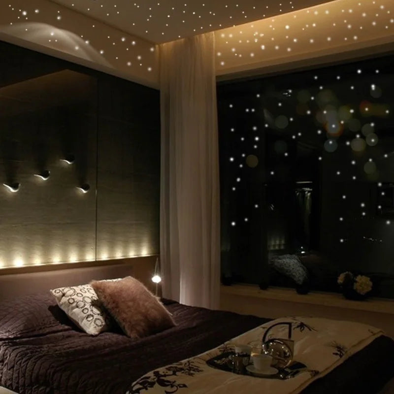 Autocollants muraux lumineux étoiles - 407 pièces pour chambre d'enfant