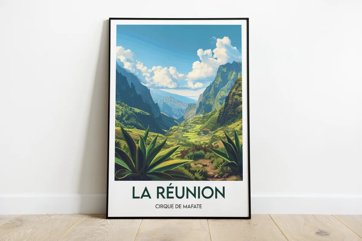 Affiche Voyage La Réunion - Décoration Murale Naturelle