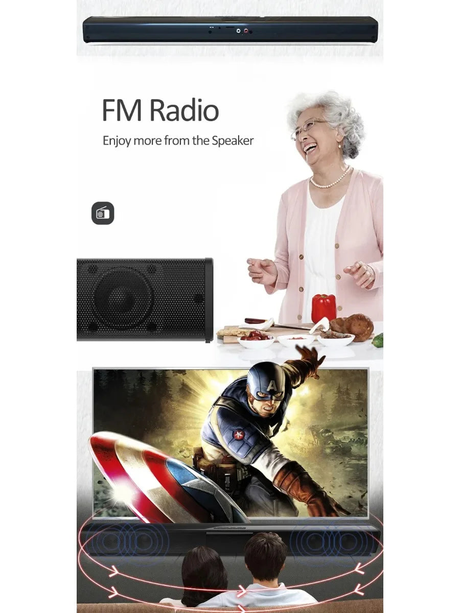 Haut-parleur Bluetooth puissant pour TV, ordinateur et voiture