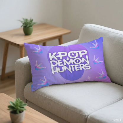Housse de coussin KPop Demon - Taie d'oreiller décorative pour canapé