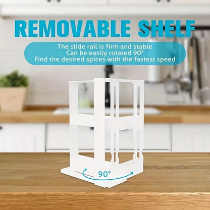 Support à épices pivotant 2 niveaux - Rangement comptoir pratique