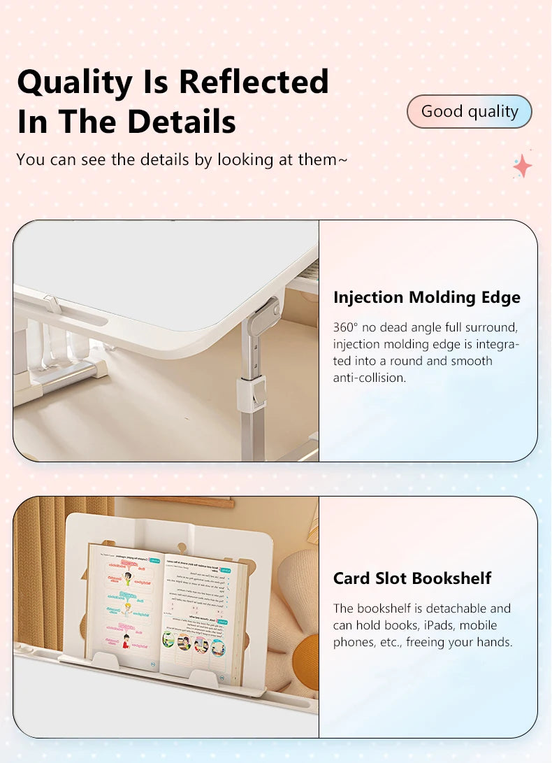 Bureau d'Ordinateur Pliable et Réglable pour Petite Espace