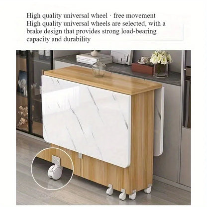 Table à Manger Pliante Rectangulaire Multifonction pour Petit Appartement