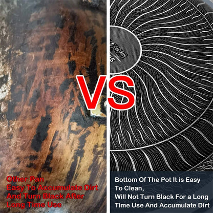 Poêle à Frire Antiadhésive en Acier Inoxydable avec Couvercle - Compatible Induction