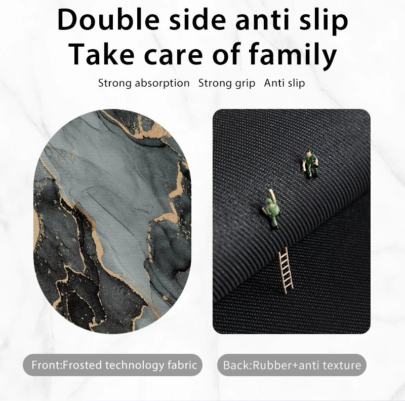 Tapis de Bain en Diatomite Antidérapant - Séchage Rapide & Lavable