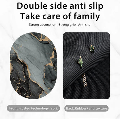 Tapis de Bain en Diatomite Antidérapant - Séchage Rapide & Lavable