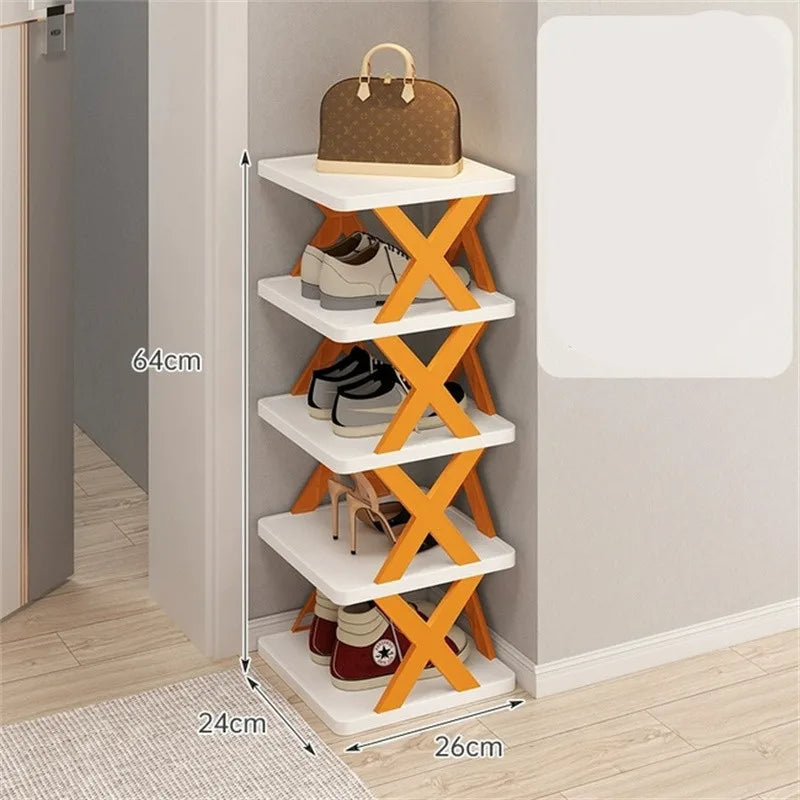 Étagère à Chaussures Multicouche T1 avec Poignées Amovibles, Rangement Familial, Document, Armoire, 5/6/7/8/9 Couches