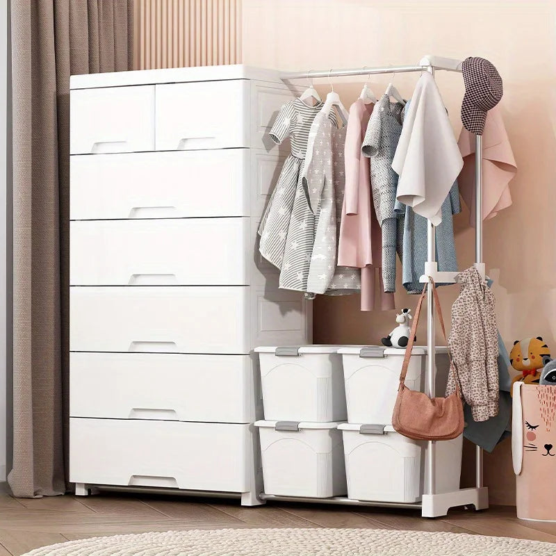 Armoire blanche extensible 5/6 niveaux - Rangement chambre et dortoir