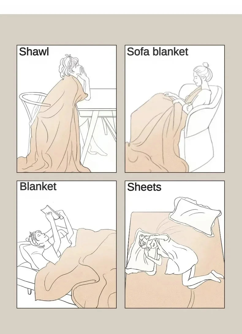 Couverture polaire chaude pour lit - Flanelle teinture par nouage