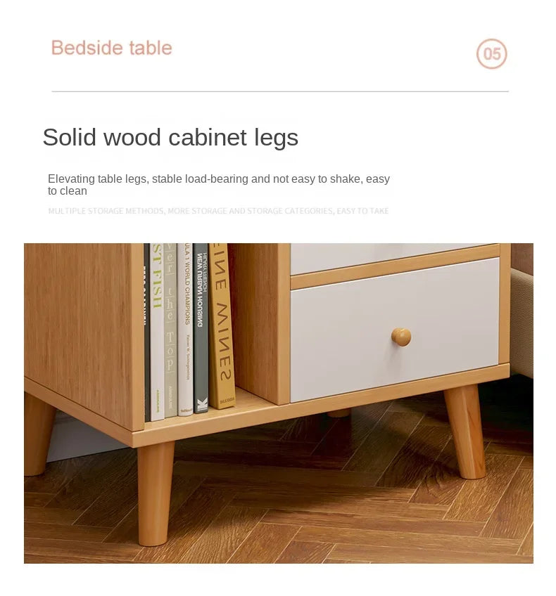 Armoire de Chevet Moderne en Bois Massif - Wuli House