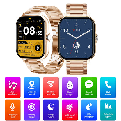 Montre Connectée Étanche 1.83" - Suivi Sportif & Notifications iPhone/Android
