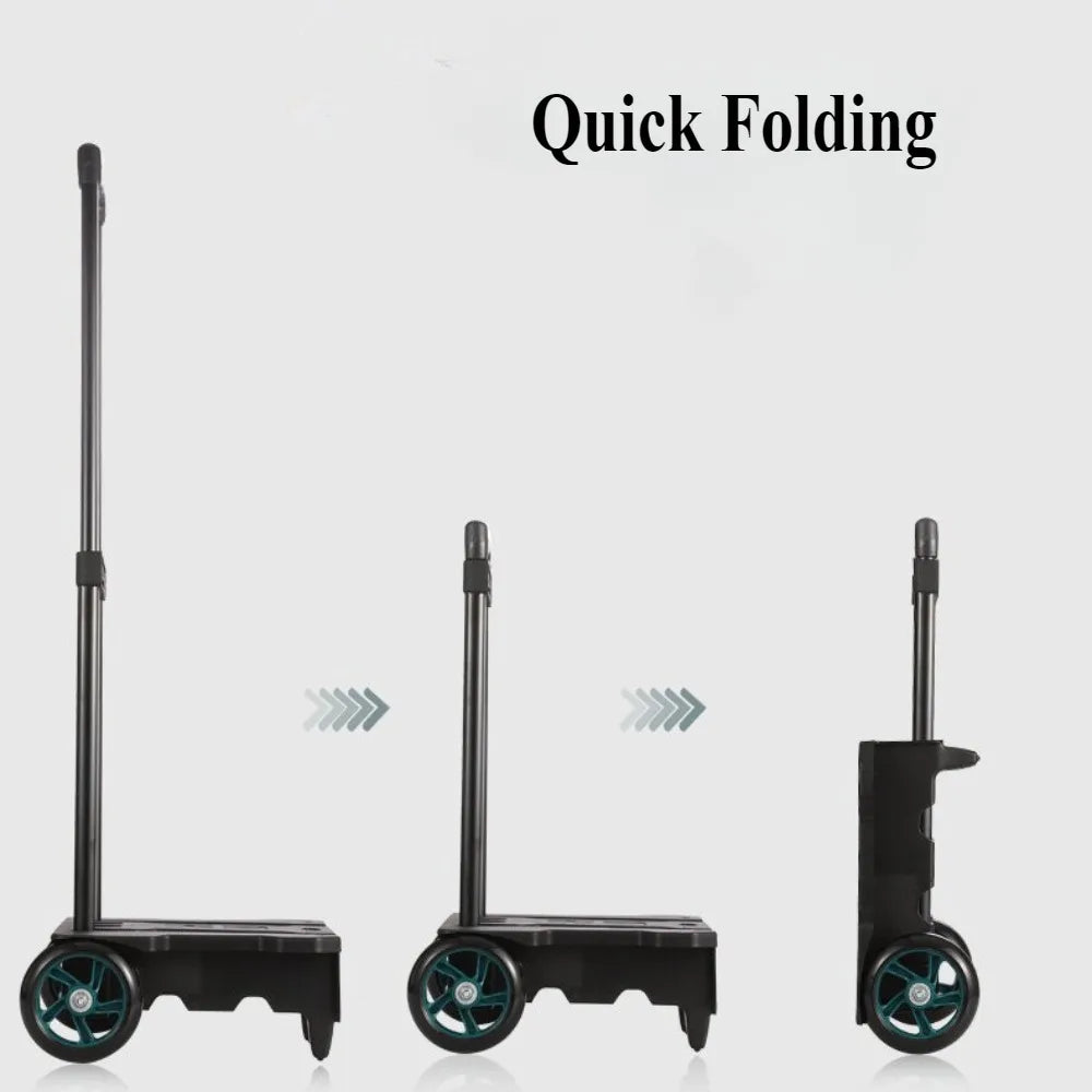 Chariot de courses pliant léger, étanche et grande capacité