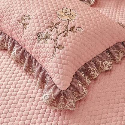 Ensemble de couvre-lit d'été brodé chic - léger et doux, 1 à 3 pièces