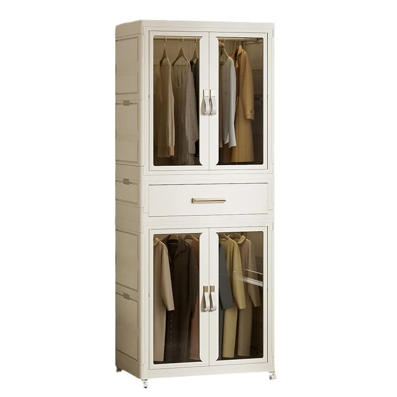 Armoire de rangement pliable multifonction pour vêtements et maison