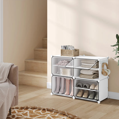 Armoire à chaussures pliable en PP transparent - Organisateur modulaire