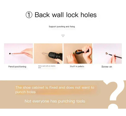 Armoire à chaussures en bois multicouche, gain de place et design pratique