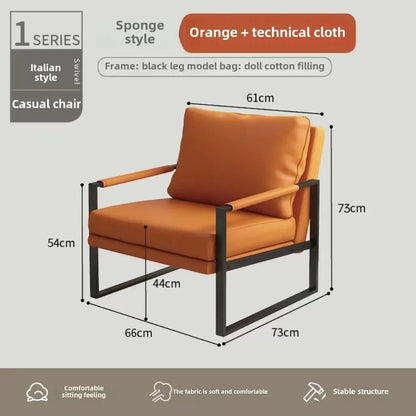 Canapé paresseux nordique en fer forgé pour salon et balcon