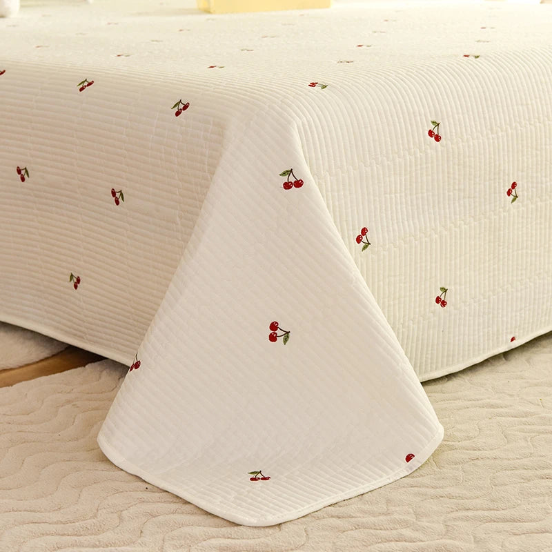 Ensemble Couvre-lit Matelassé Chic en Coton - 3 Pièces avec Taies