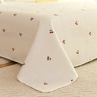 Ensemble Couvre-lit Matelassé Chic en Coton - 3 Pièces avec Taies