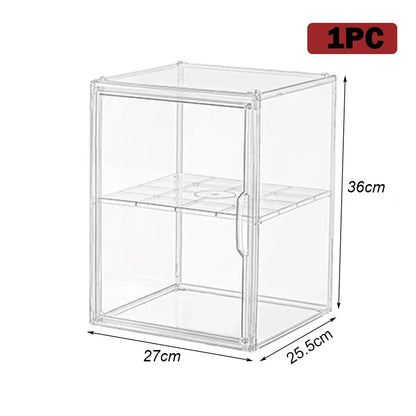 Boîte de rangement acrylique transparente pour figurines et maquillage