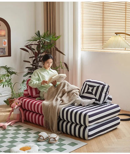 Canapé-lit pliant en tissu pour petit salon - Confort tatami