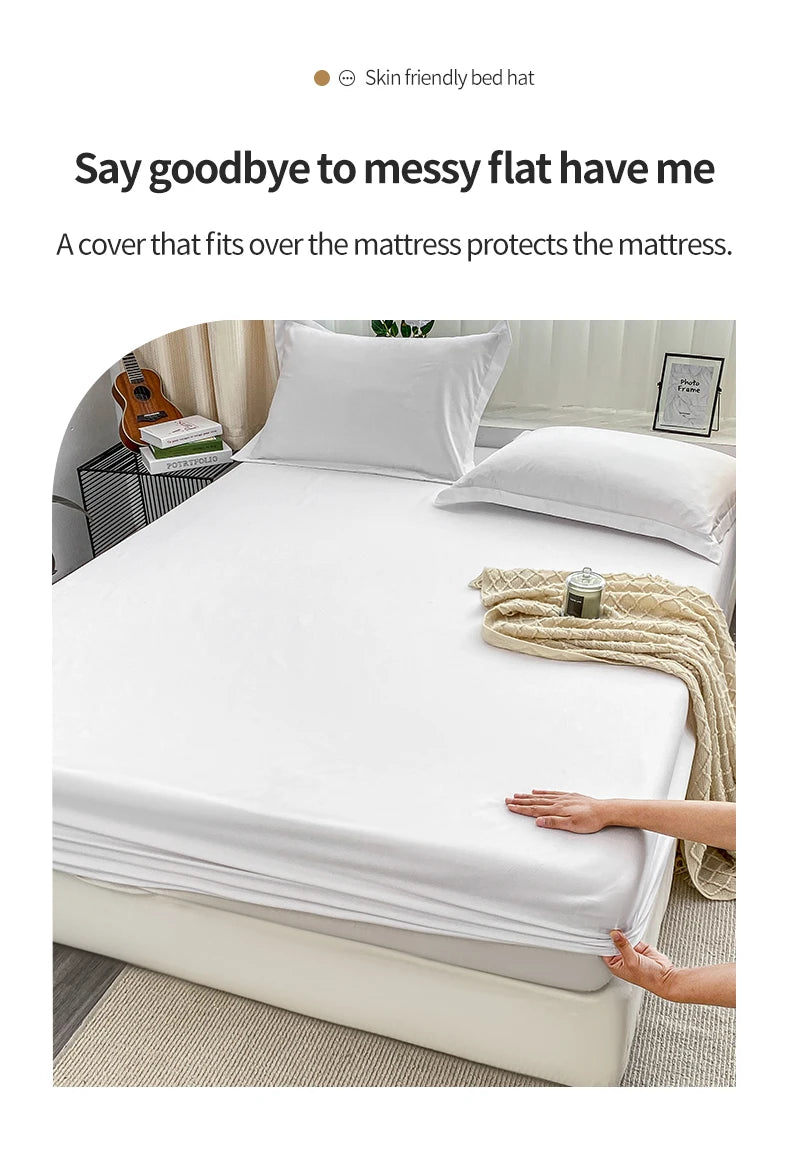 Drap-housse élastique antidérapant pour lits simples à King