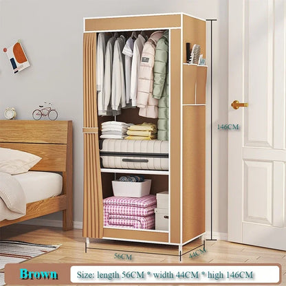 Armoire pliable en tissu minimaliste pour rangement de vêtements