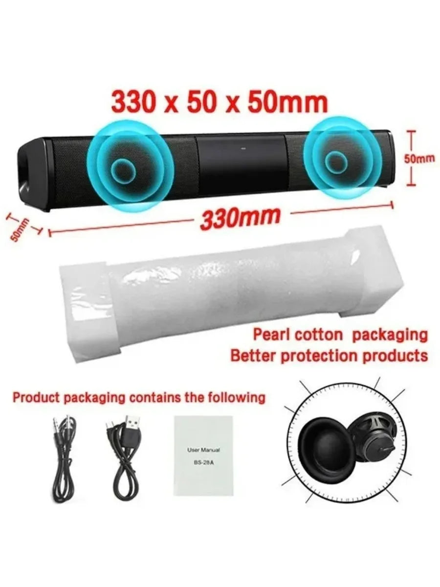 Haut-parleur Bluetooth puissant pour TV, ordinateur et voiture