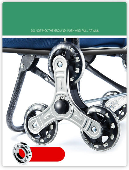 Chariot d'épicerie léger et pliable pour escalier - Idéal voyage