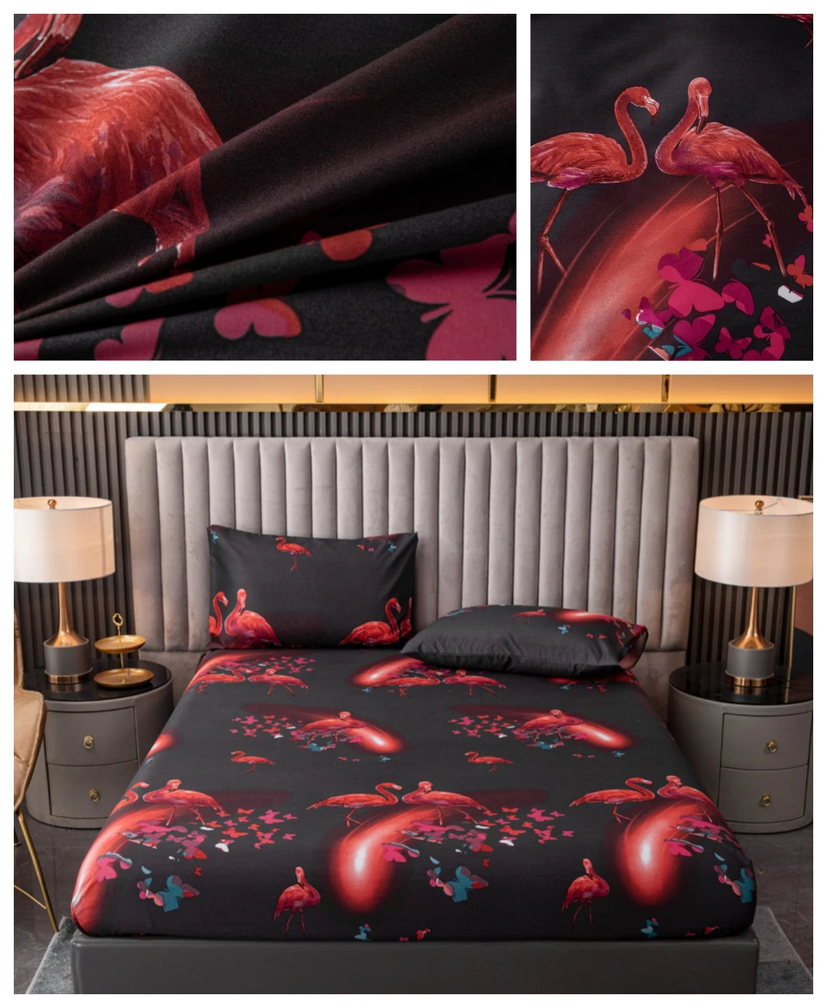 Ensemble de draps King Size 100% Polyester, 3 pièces avec élastique