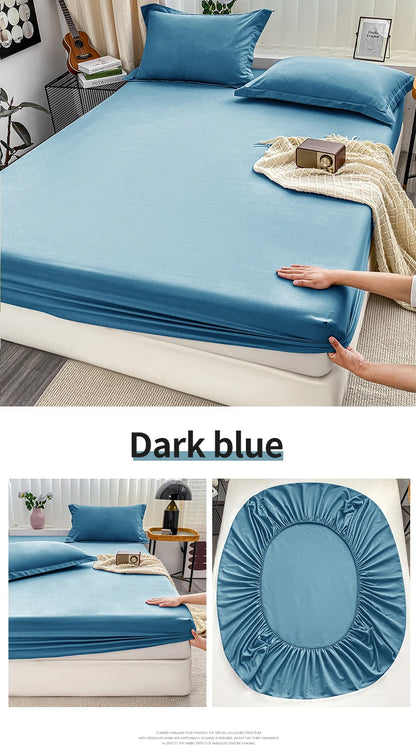 Drap-housse élastique antidérapant pour lits simples à King