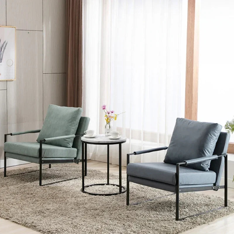 Canapé paresseux nordique en fer forgé pour salon et balcon