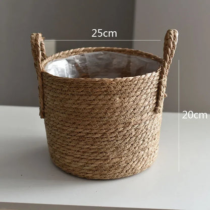 Panier de Jardinière en Osier Naturel - Pot de Fleur Rotin 20/25/30CM