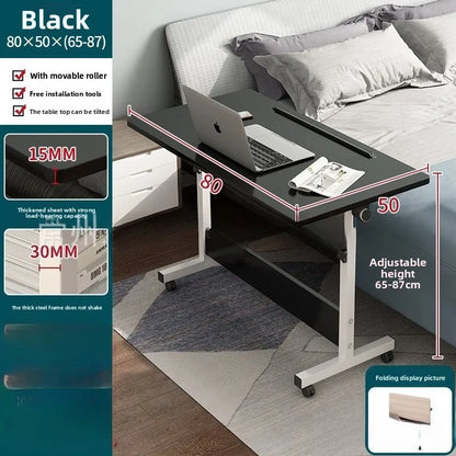 Table pliante mobile avec rouleaux - Table de chevet polyvalente