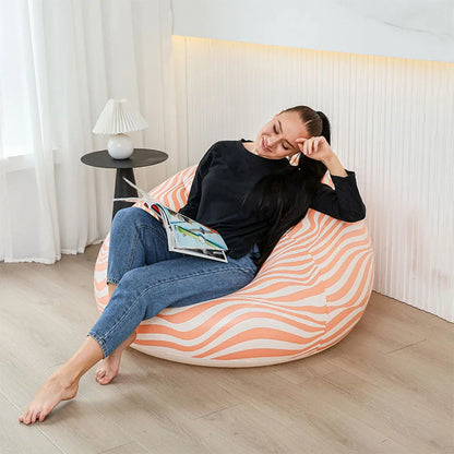 Canapé gonflable inclinable et pliable pour extérieur - Confort rayé