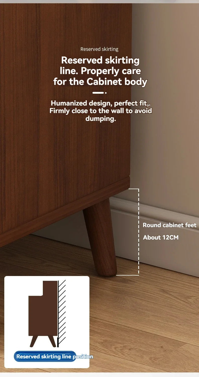 Armoire de chevet en bois massif pour petite chambre à coucher