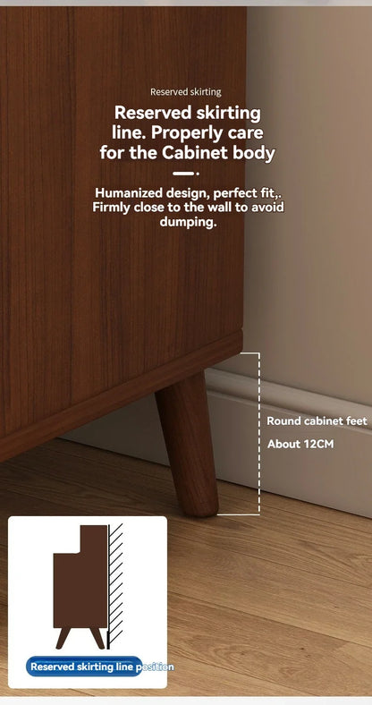 Armoire de chevet en bois massif pour petite chambre à coucher