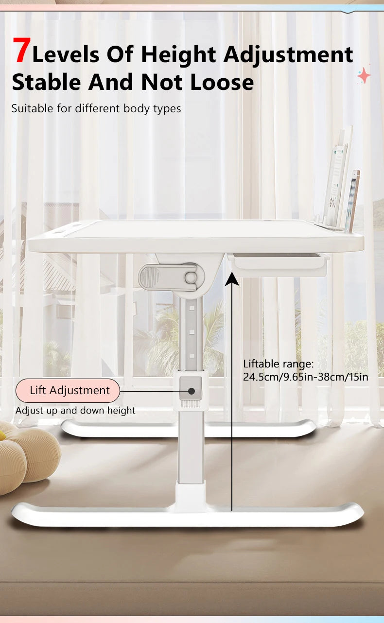 Bureau d'Ordinateur Pliable et Réglable pour Petite Espace