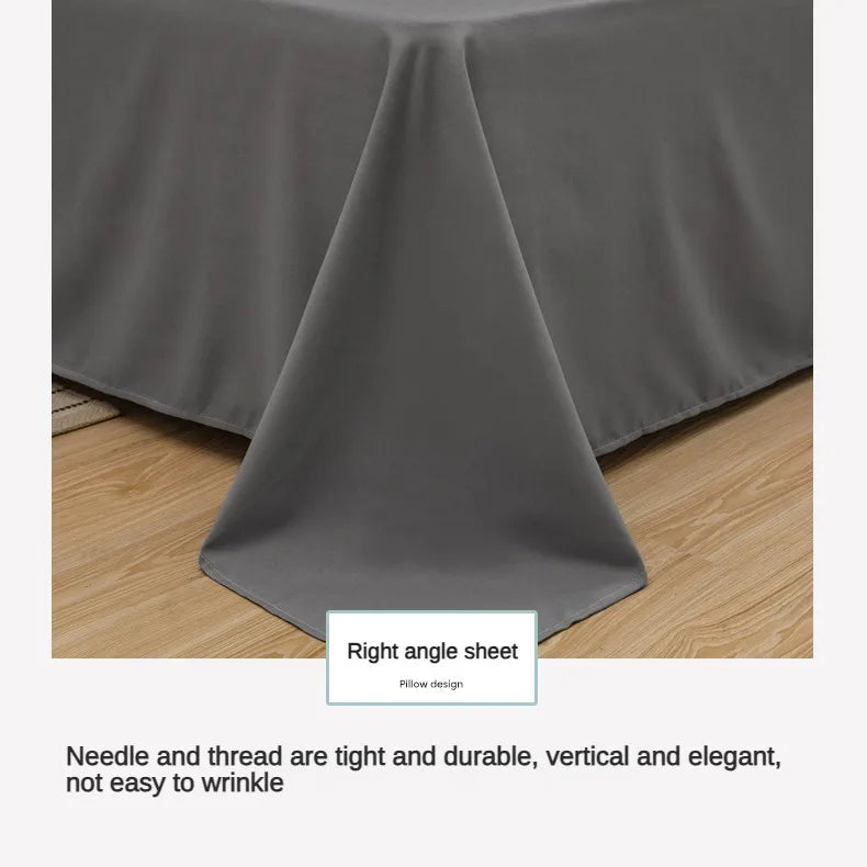 Drap Plat Doux Uni pour Lit Double - Confort et Élégance