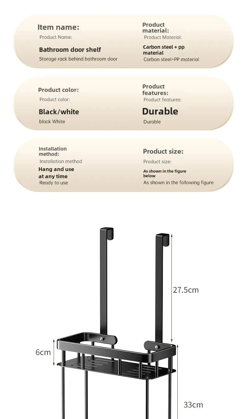 Organisateur de Toilette Mural pour Salle de Bain - Support Pratique